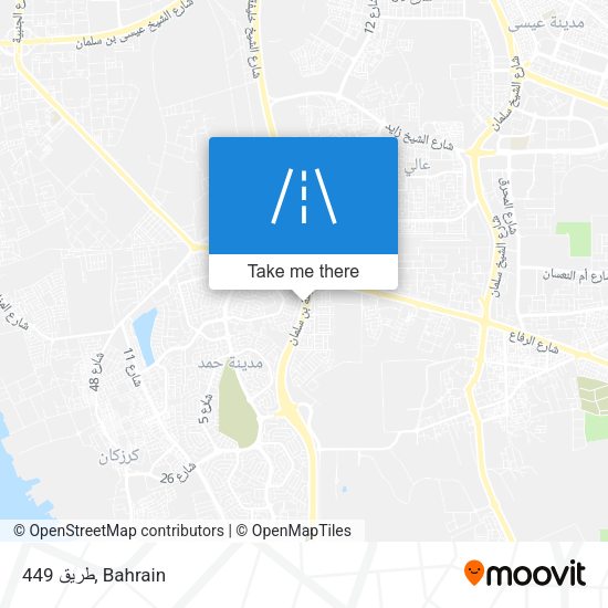 طريق 449 map