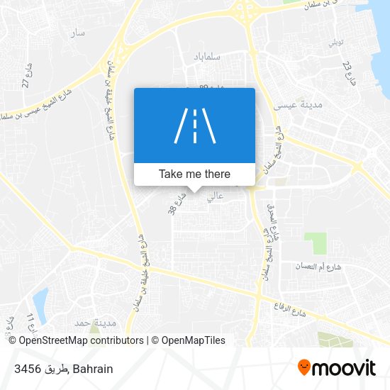 طريق 3456 map