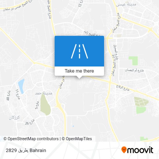 طريق 2829 map