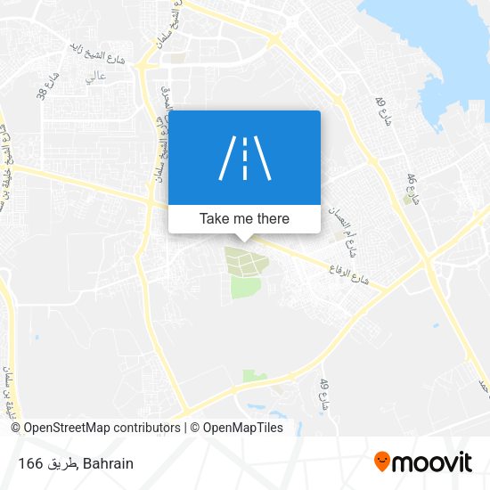 طريق 166 map