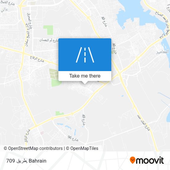 طريق 709 map