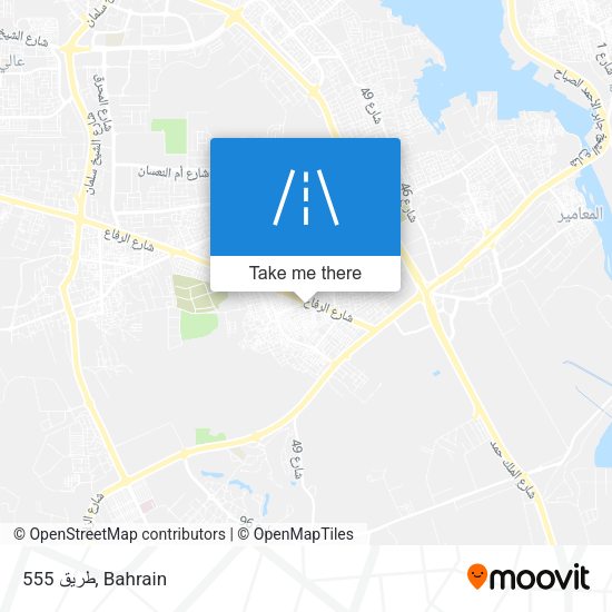 طريق 555 map