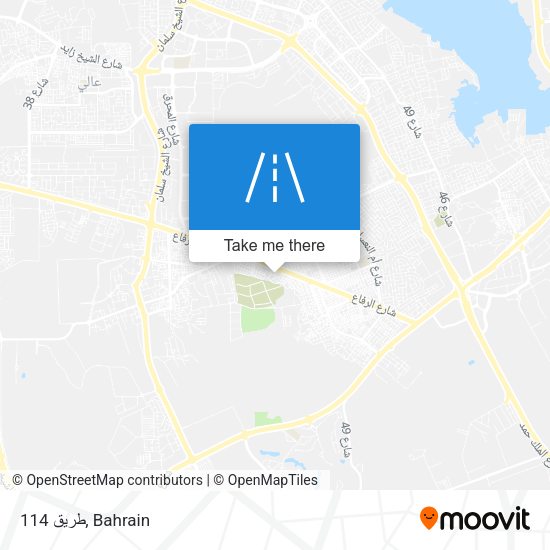 طريق 114 map