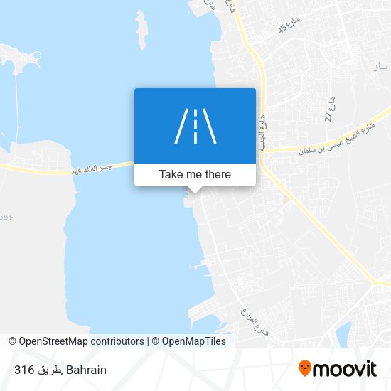 طريق 316 map