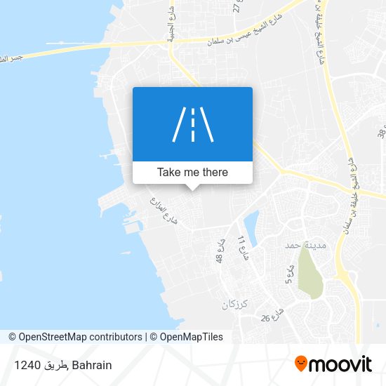 طريق 1240 map