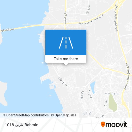 طريق 1018 map