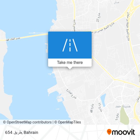 طريق 654 map