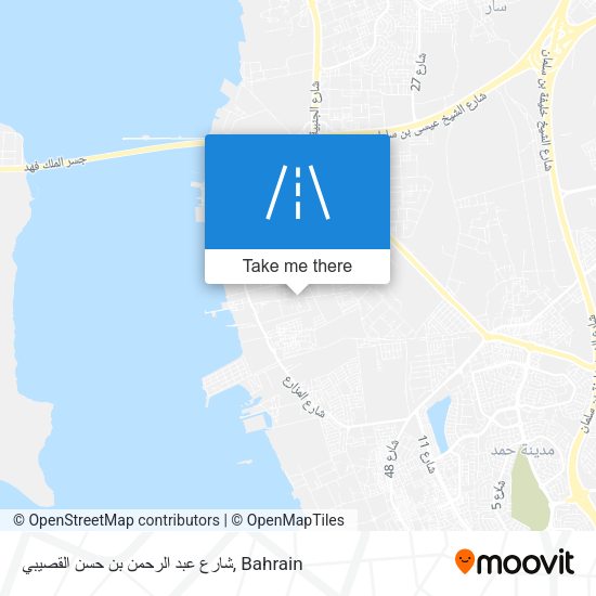 شارع عبد الرحمن بن حسن القصيبي map