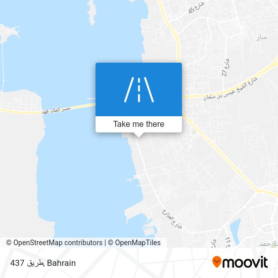 طريق 437 map
