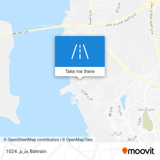 طريق 1024 map