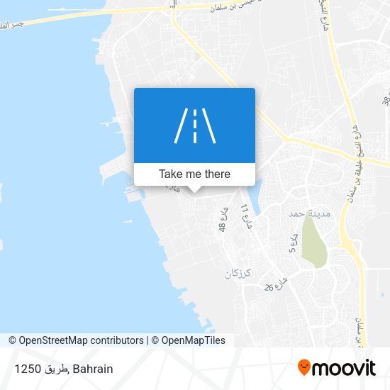 طريق 1250 map