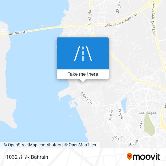 طريق 1032 map