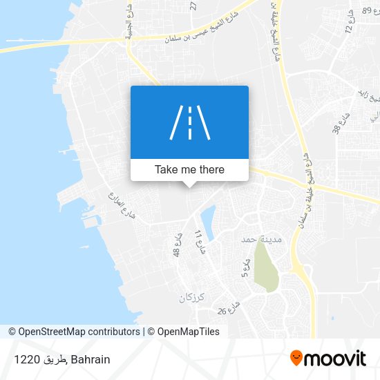 طريق 1220 map