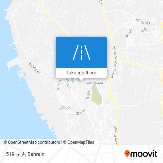 طريق 519 map