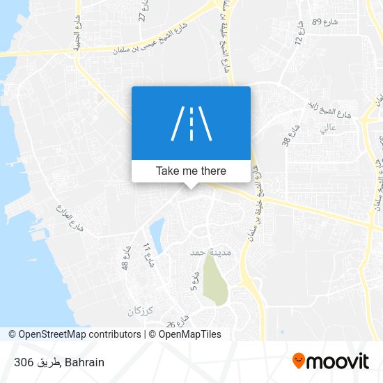 طريق 306 map