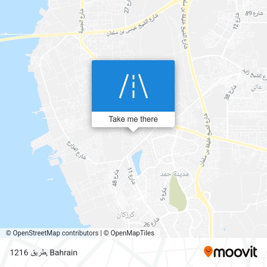 طريق 1216 map