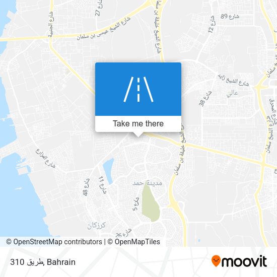 طريق 310 map
