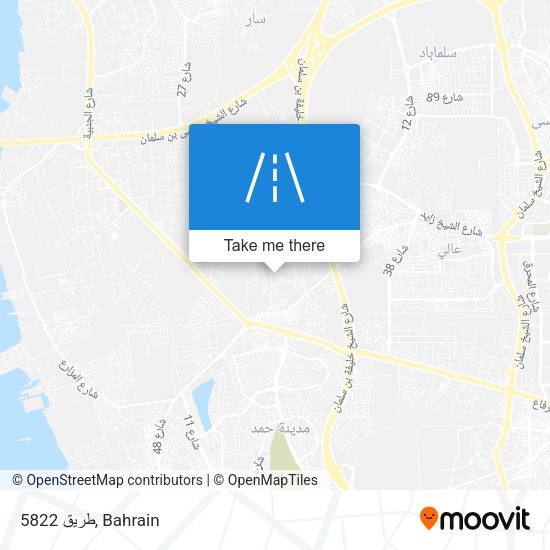 طريق 5822 map
