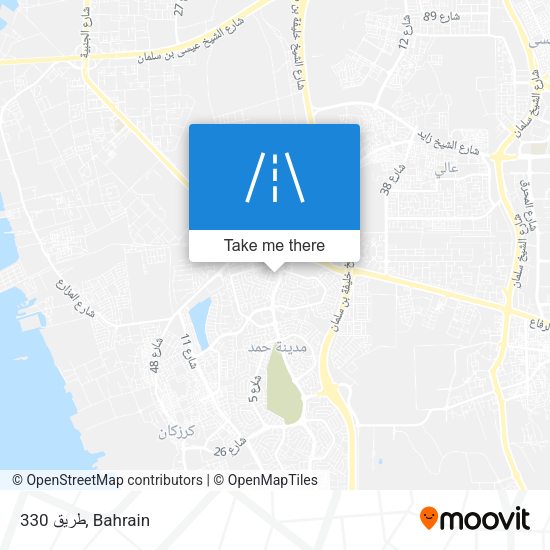 طريق 330 map
