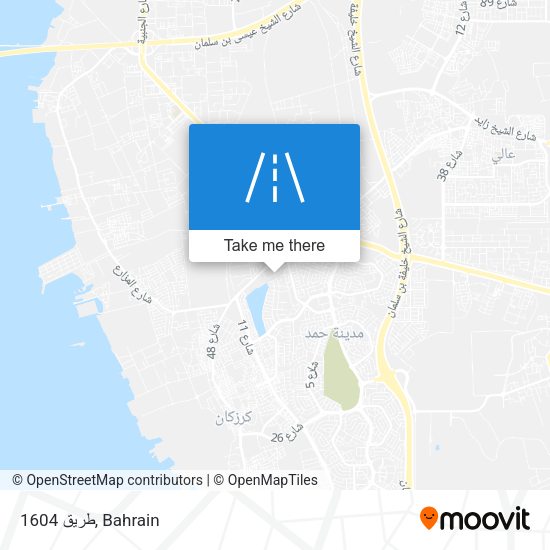 طريق 1604 map