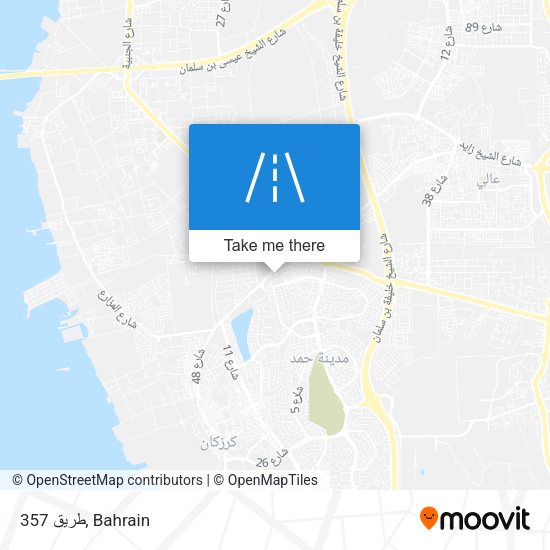 طريق 357 map
