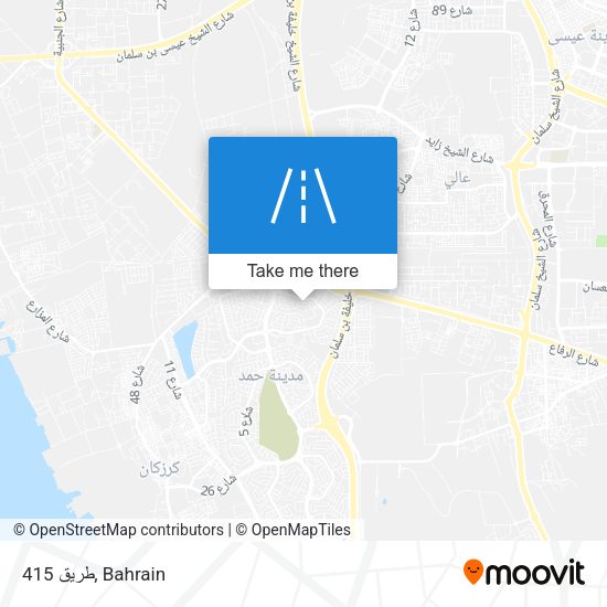 طريق 415 map