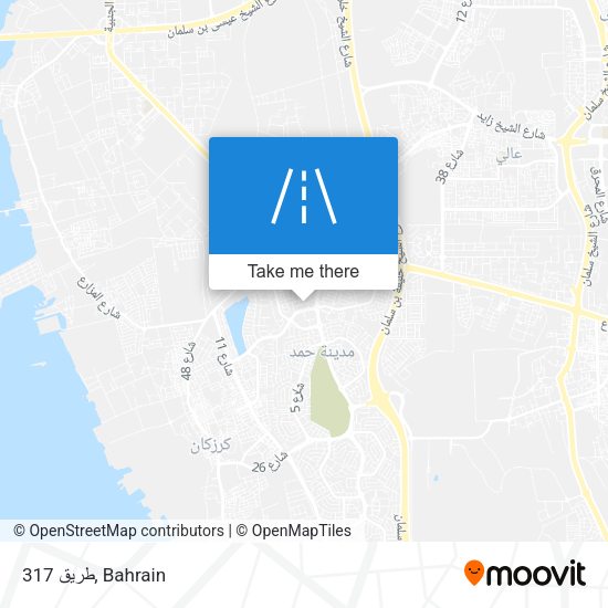 طريق 317 map