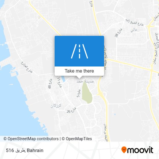 طريق 516 map