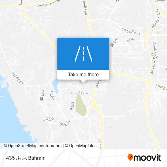 طريق 435 map