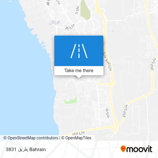 طريق 3831 map