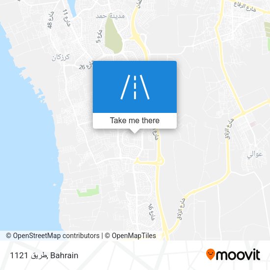 طريق 1121 map