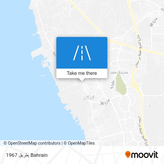 طريق 1967 map