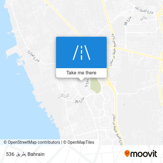 طريق 536 map