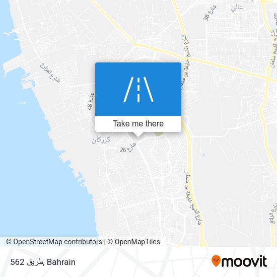 طريق 562 map