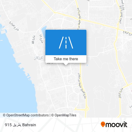 طريق 915 map