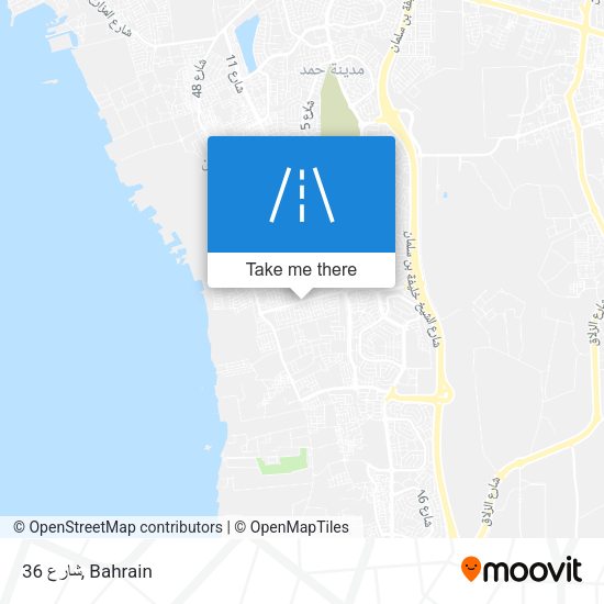 شارع 36 map