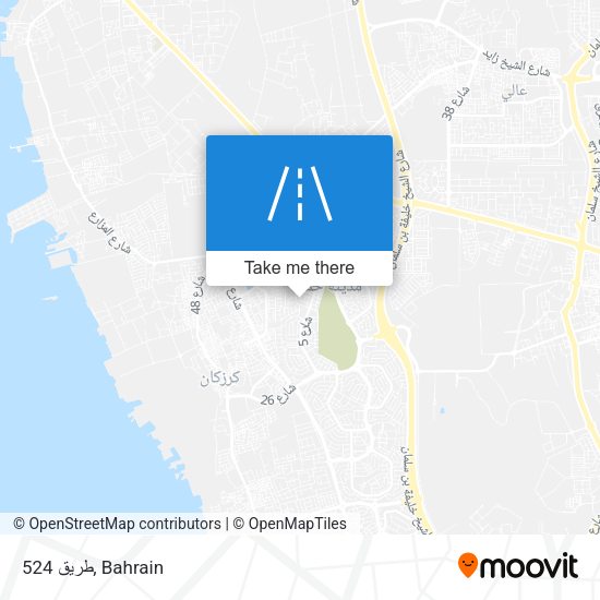طريق 524 map