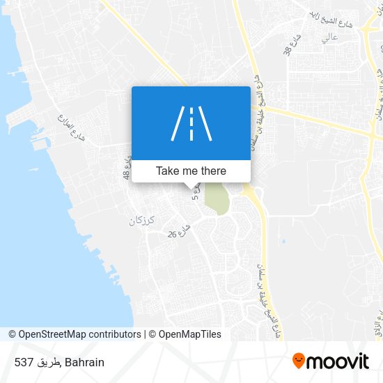 طريق 537 map