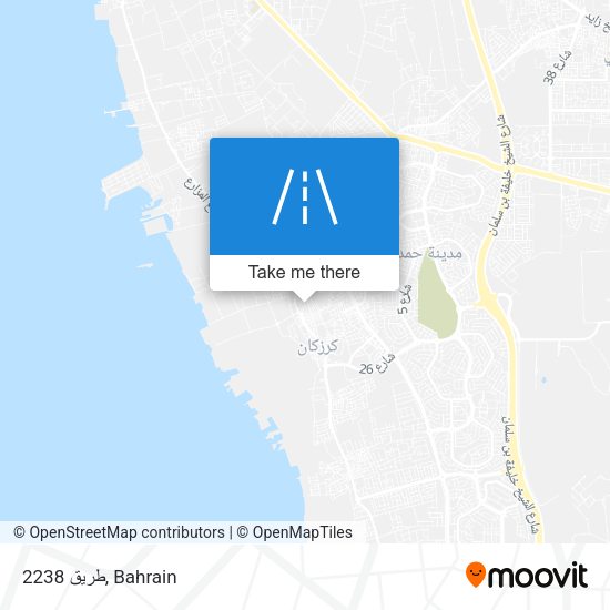 طريق 2238 map