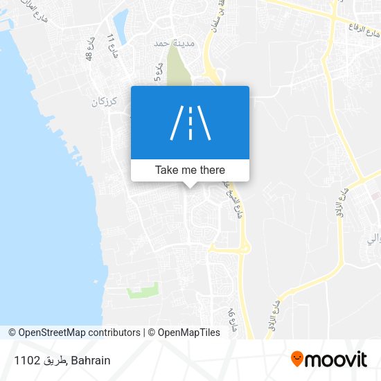 طريق 1102 map