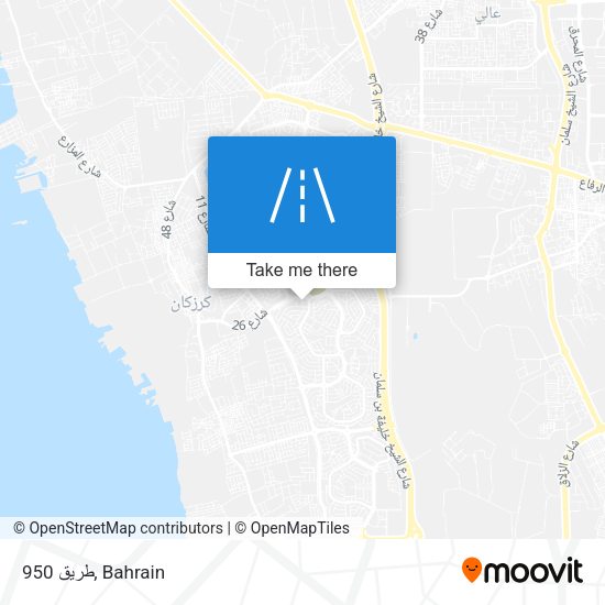 طريق 950 map
