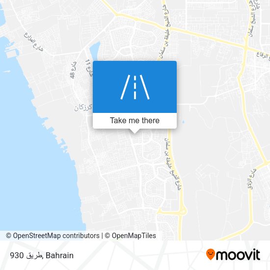 طريق 930 map