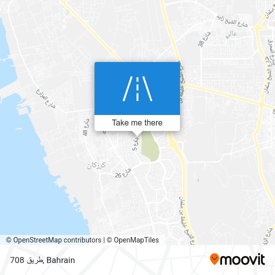 طريق 708 map