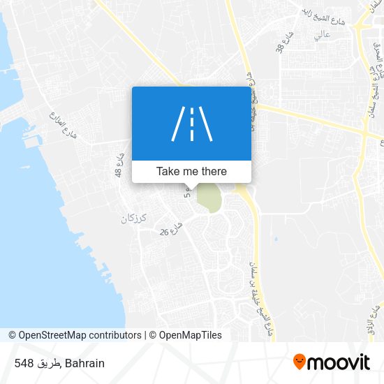 طريق 548 map