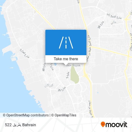 طريق 522 map
