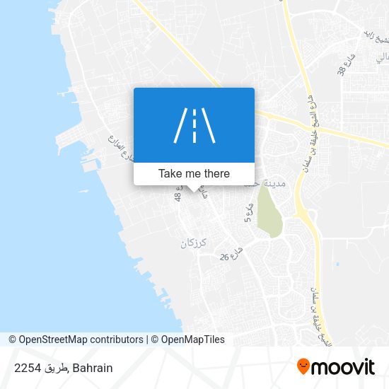طريق 2254 map