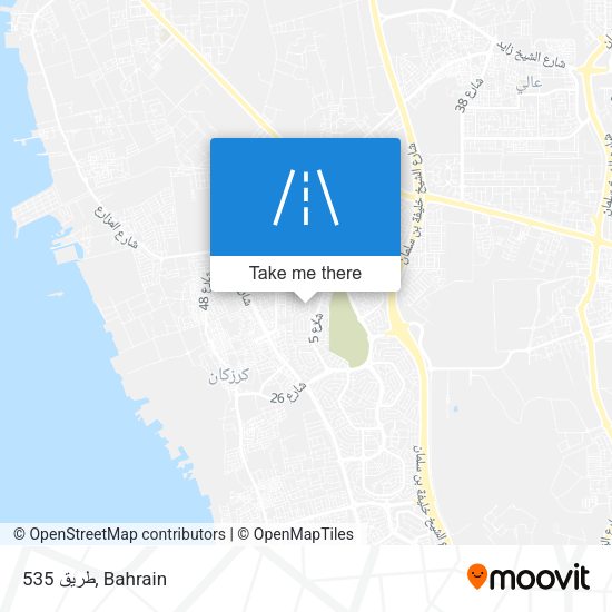 طريق 535 map