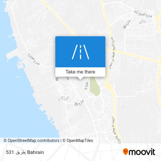 طريق 531 map