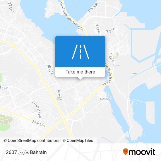 طريق 2607 map