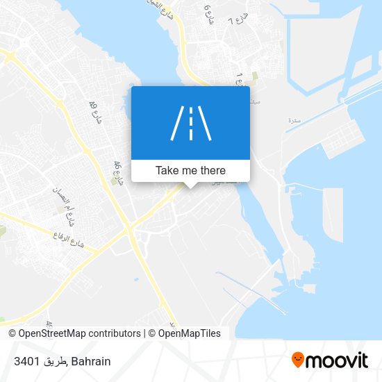 طريق 3401 map